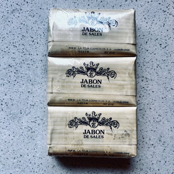 Jabon De Sales Mineral Salts Soap Set Of 3 120g Each Made By La Toja - Picture 3 of 5